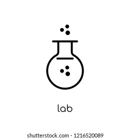 lab icon. Trendy modern flat linear vector lab icon on white background from thin line Science collection, outline vector illustration