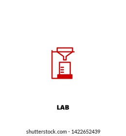 lab icon. lab vector design. sign design. red color