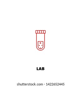 lab icon. lab vector design. sign design. red color