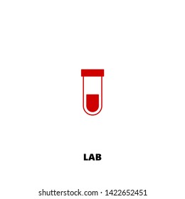 lab icon. lab vector design. sign design. red color