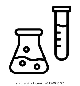 Lab Icon Vector Line Icon Design