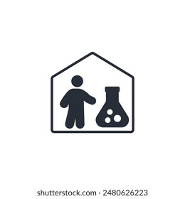 Lab icon. vector.Editable stroke.linear style sign for use web design,logo.Symbol illustration.
