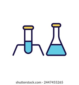 lab icon with white background vector stock illustration