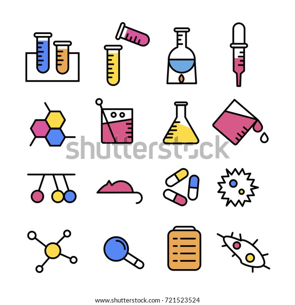 Lab Icons Stock Vector (Royalty Free) 721523524 | Shutterstock