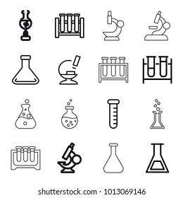 Lab Icons Set 16 Editable Outline Stock Vector (Royalty Free) 1013069146