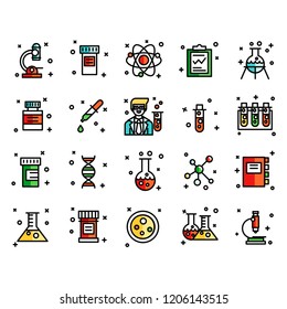 lab icons set