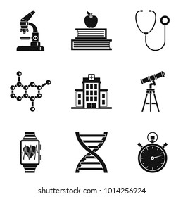 Lab icons set. Simple set of 9 lab vector icons for web isolated on white background