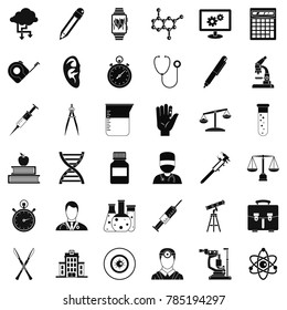 Lab icons set. Simple style of 36 lab vector icons for web isolated on white background
