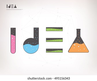 Lab Idea concept design template: Vector illustration


