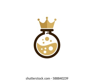 Lab King Logo Design Element