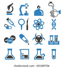 lab, laboratory icon set