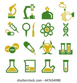 lab, laboratory icon set