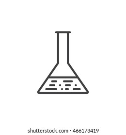 lab line icon, flask outline vector logo illustration, linear pictogram isolated on white