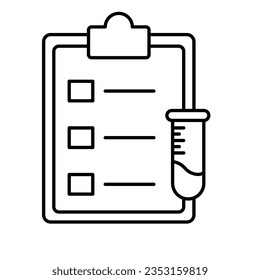 Lab list vector icon which can easily modify or edit

