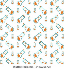 Lab logical trendy multicolor repeating pattern vector illustration design