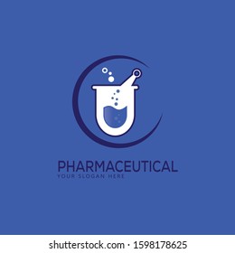 lab logo, Creative pharmaceutical logo design, hospital pharmacy, first help, ill, science, dietary, medicinal, vector illustration