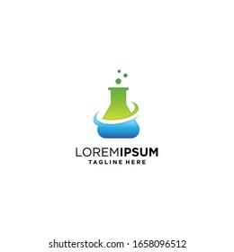 Lab logo design, Laboratory logo vector stock image