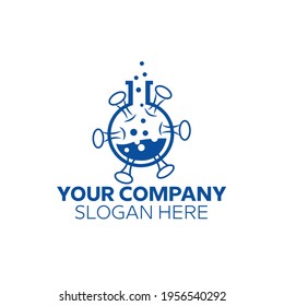 Lab Logo Design, Lab Template, coronavirus , Covid-19  
