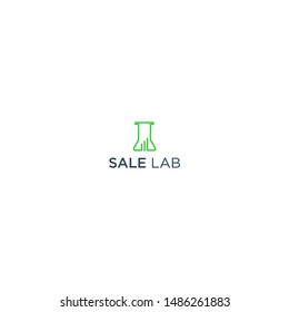 Lab Logo Design Templates with chemical laboratory glass design concepts Graph Lab Logo Icon Design