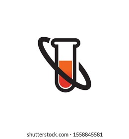 Diseño de logotipo de laboratorio con diseño vectorial de icono de botella química