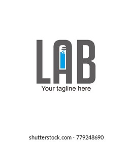 Lab logo design vector