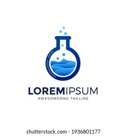 ilustración vectorial de diseño de logotipo de laboratorio