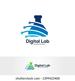 lab logo designs concept, science and medicine creative symbol, tech logo template