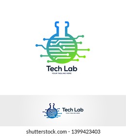 lab logo designs concept, science and medicine creative symbol, tech logo template