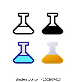 Lab logo icon design in four style. Line, Solid, Flat Gradient and Color Line style
