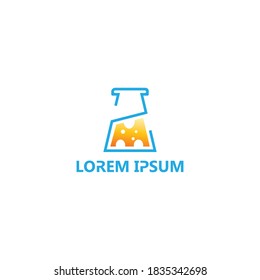 Diseño del vector de la plantilla de la ilustración del logotipo de laboratorio