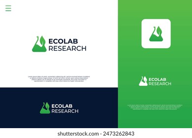 Lab logo, nature science logo, plant research logo design