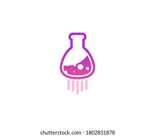 Icono de vector de tubo de laboratorio 