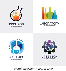 Lab Logo Set Design Template Collection