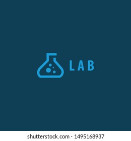 Lab logo with a simple outline shape and bright colors and liquid bubbles make this design. modern, unique, elegant.
 
