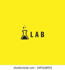 Lab logo with simple shapes and bold colors and liquid bubbles make this design. modern, unique, elegant.