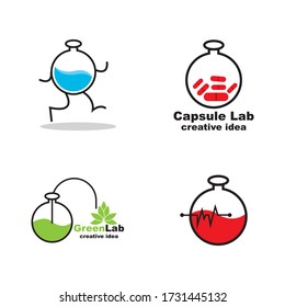 Lab Logo Template Design Vector,
