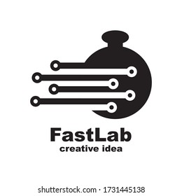 Lab Logo Template Design Vector,
