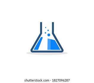 Lab logo tube science vector icon 
