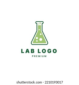 Lab logo tube science - vector icon illustration