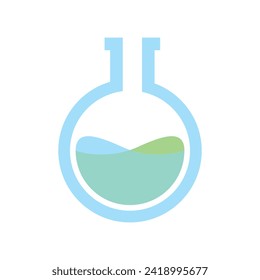 Lab logo tube science vector template design.