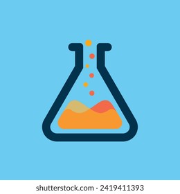 Lab logo tube science vector template design.