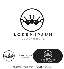 Lab logo vector icon template illustration