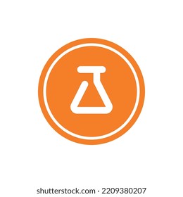 Vector de logotipo de laboratorio, icono de botella química de laboratorio