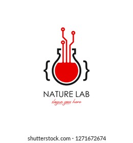 Lab logo vector. Lab logo template. Science lab logo