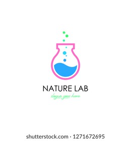 Lab logo vector. Lab logo template. Science lab logo