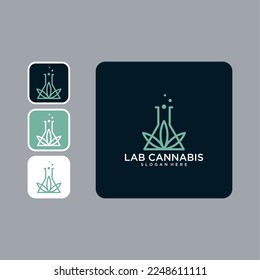 plantilla de diseño de logotipo de laboratorio con loto