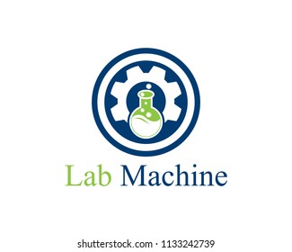 Lab machine icon logo vector template