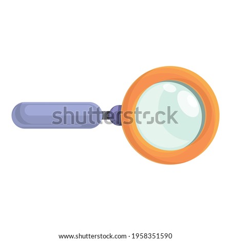 Lab magnifier icon. Cartoon of Lab magnifier vector icon for web design isolated on white background
