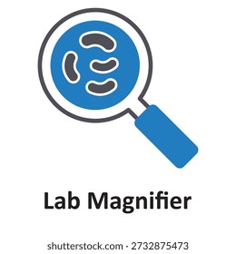 Lab Magnifier Vetor Icon que pode facilmente modificar ou editar

