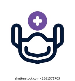 lab mask icon. vector dual tone icon for your website, mobile, presentation, and logo design.